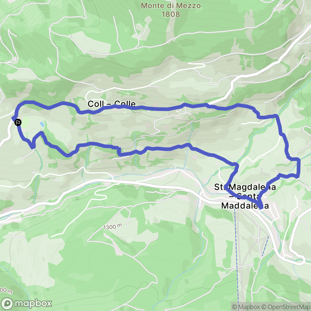  : carte du parcours de randonnée - Italy