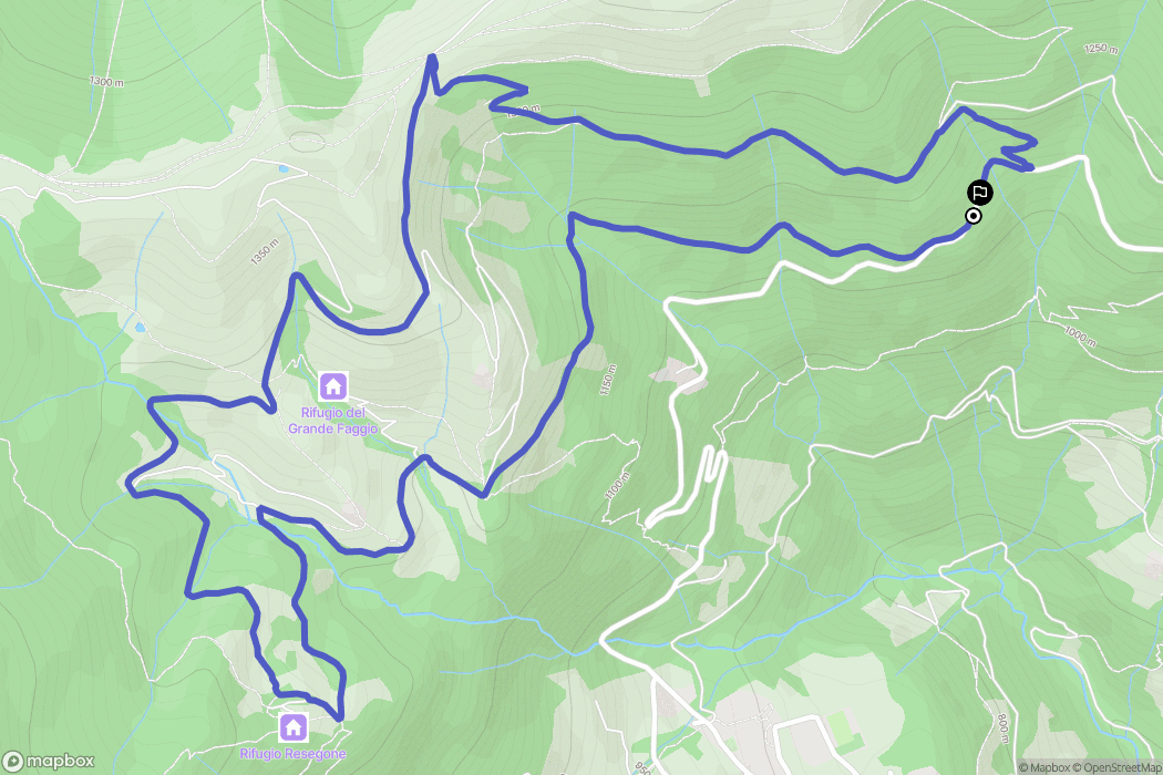  : carte du parcours de randonnée - Italy