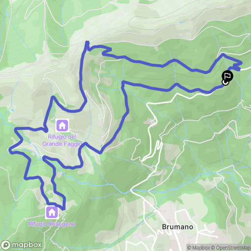  : carte du parcours de randonnée - Italy