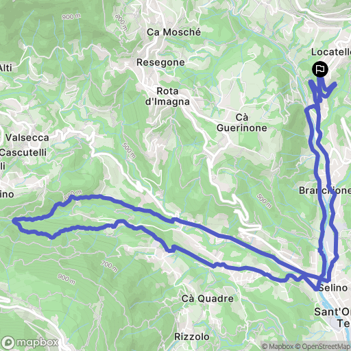Botta : carte du parcours de randonnée - Italy