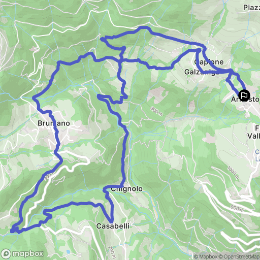 Fuipiano Valle Imagna : carte du parcours de randonnée - Italy