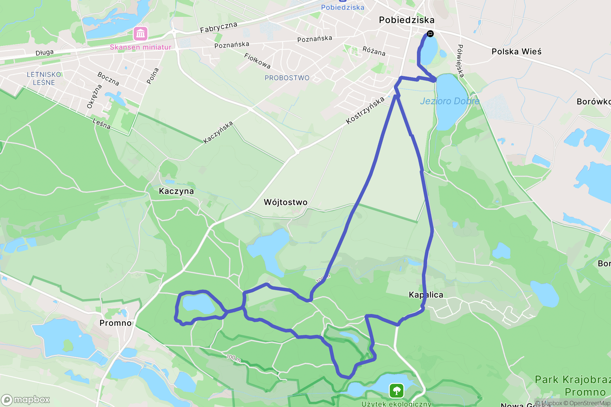 Pobiedziska: mapa trasy - Poland