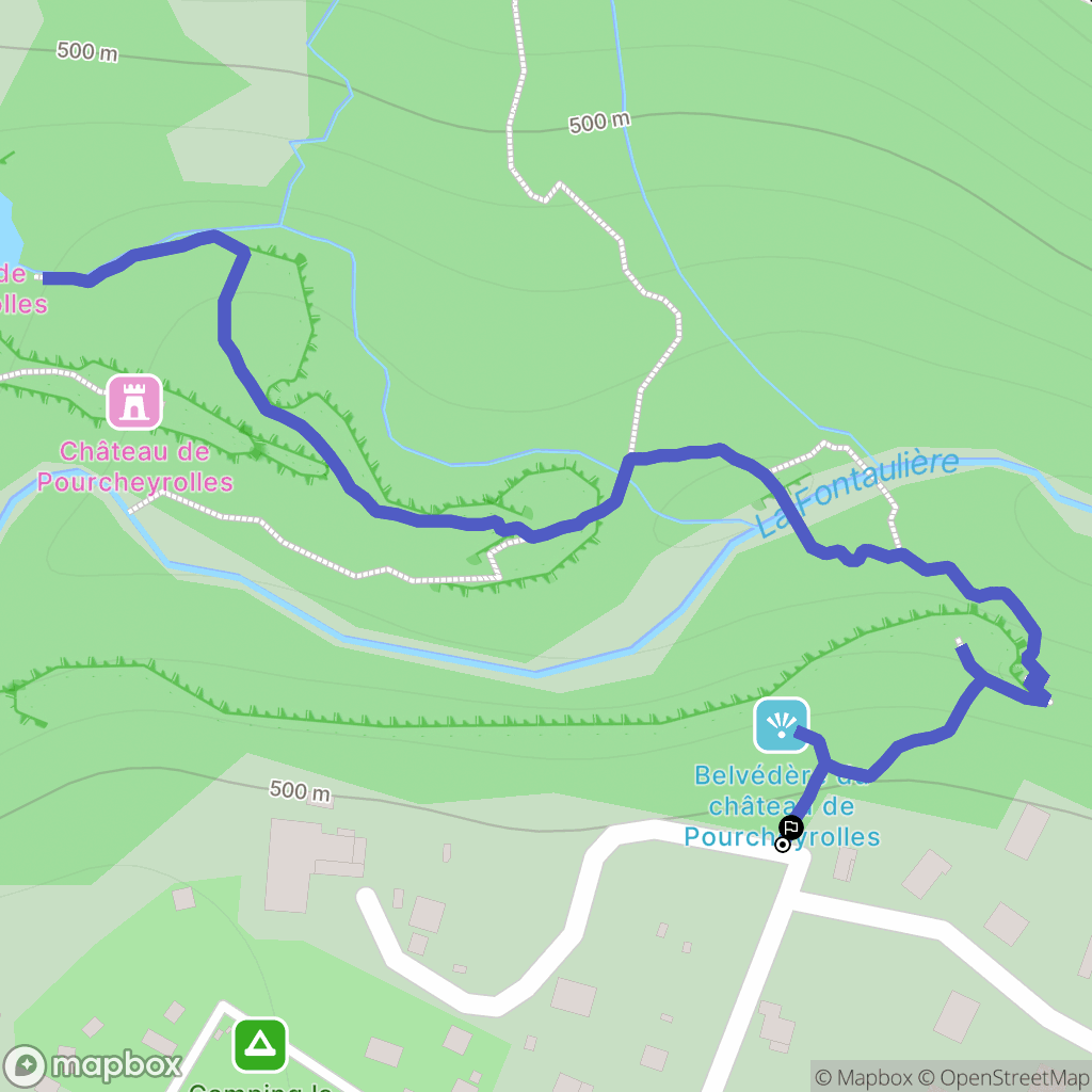 Montpezat-sous-Bauzon : carte du parcours de randonnée - France