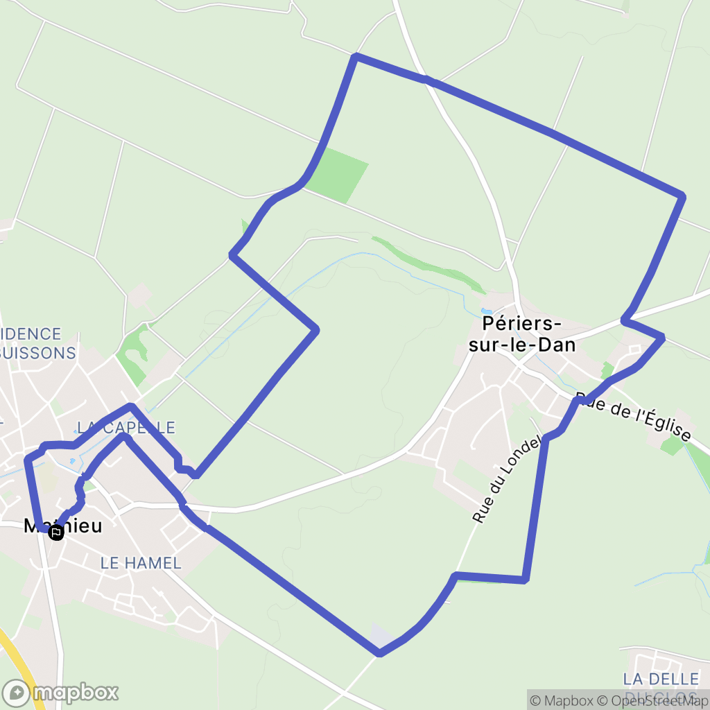 Mathieu : carte du parcours de randonnée - France