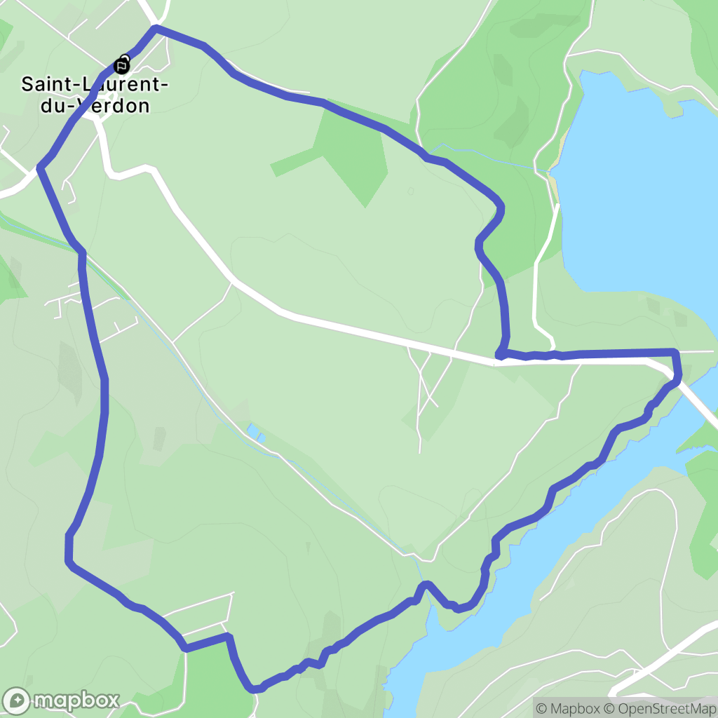 Saint-Laurent-du-Verdon : carte du parcours de randonnée - France