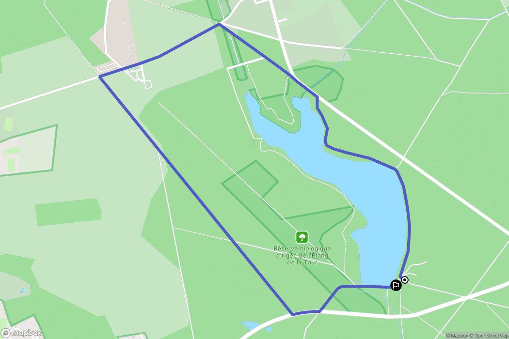 Rambouillet : carte du parcours de randonnée - France