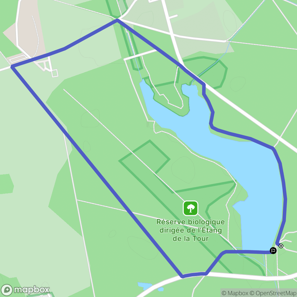 Rambouillet : carte du parcours de randonnée - France