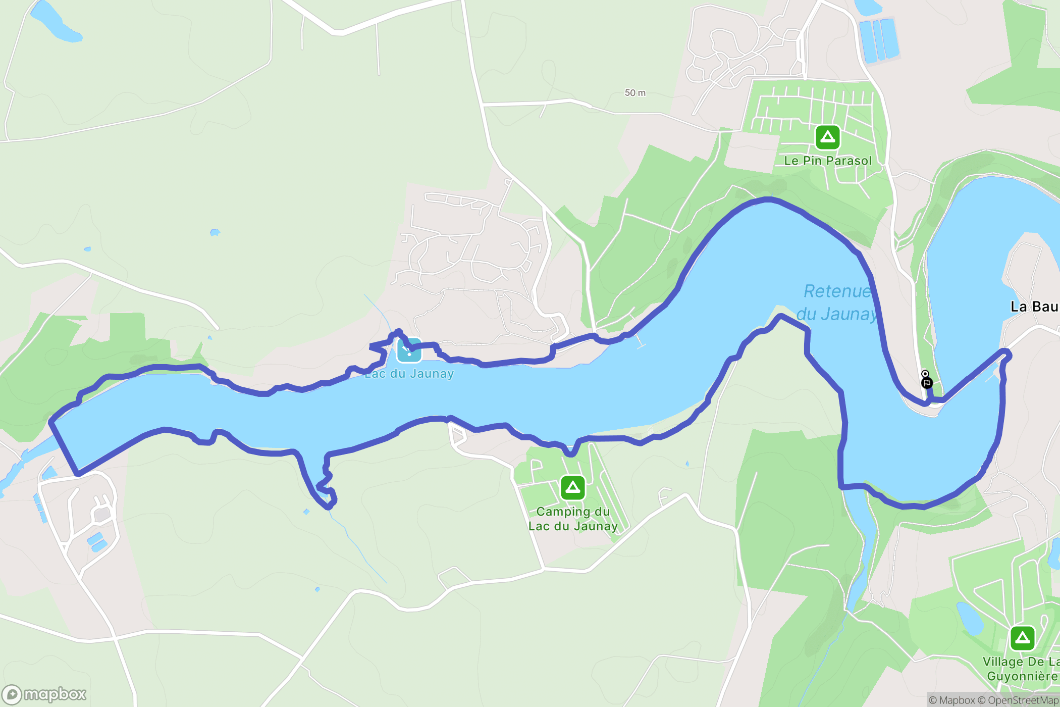 Saint-Julien-des-Landes : carte du parcours de randonnée - France