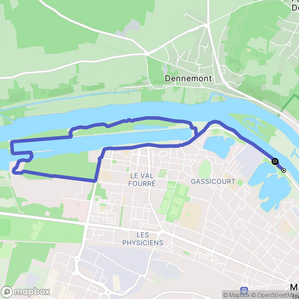 Mantes-la-Jolie : carte du parcours de randonnée - France