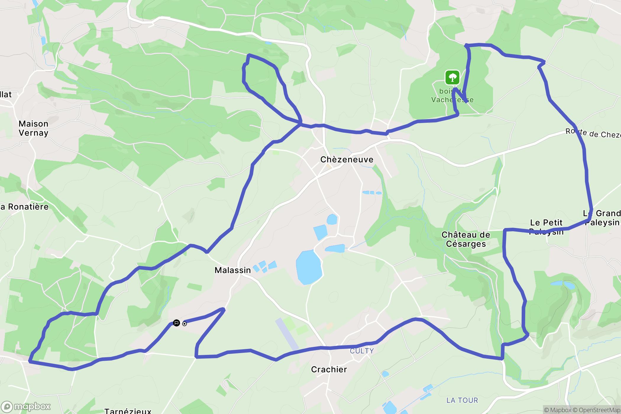 Chèzeneuve : carte du parcours de randonnée - France