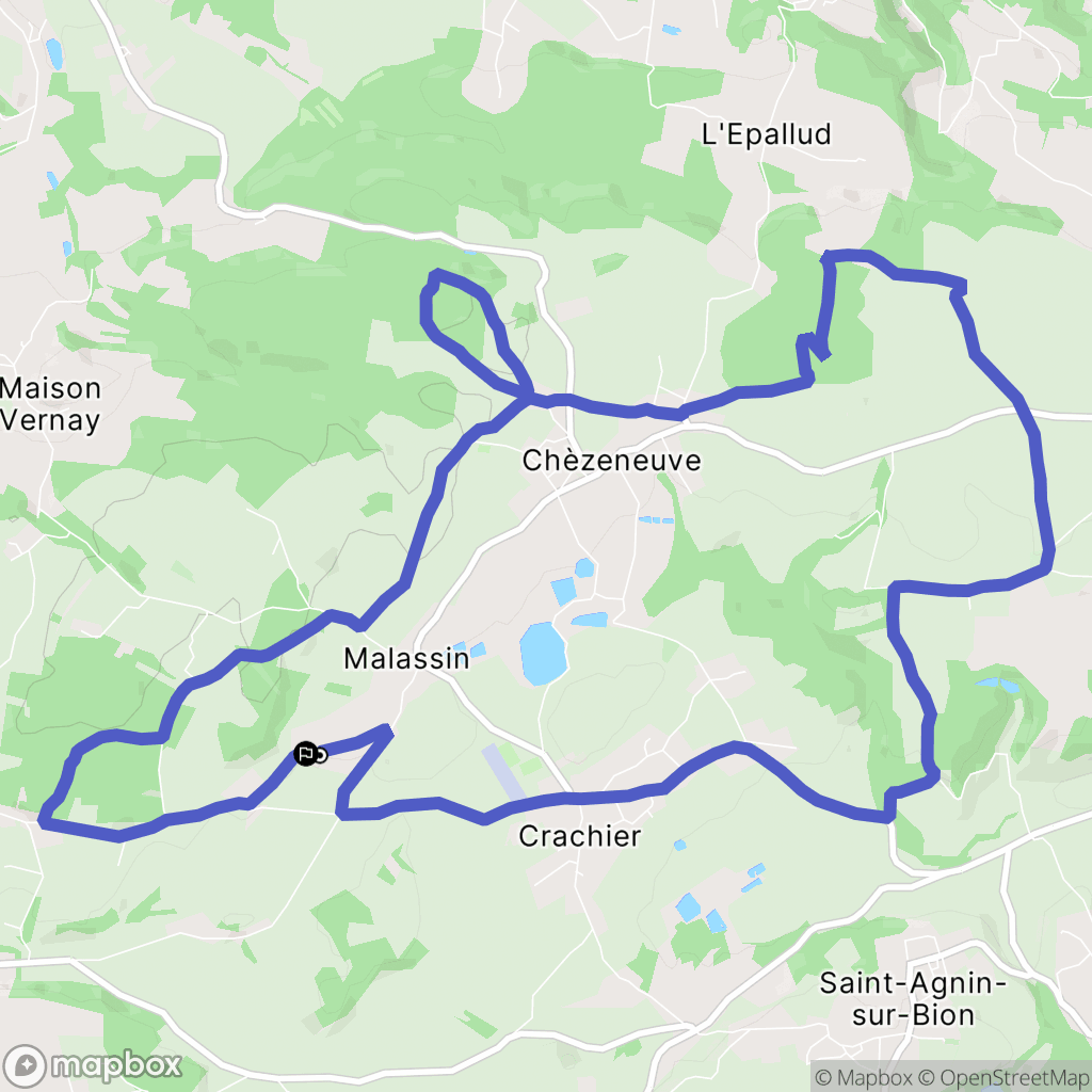 Chèzeneuve : carte du parcours de randonnée - France