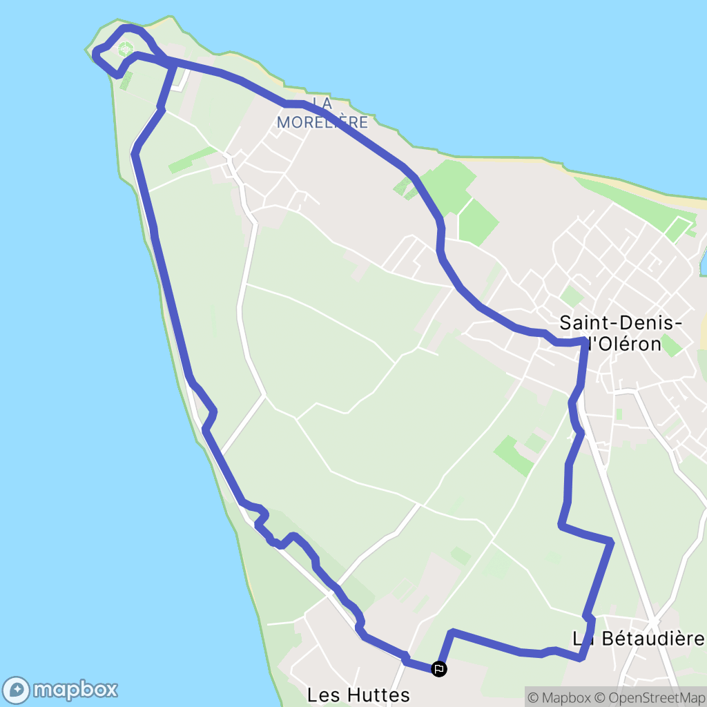 Saint-Denis-d'Oléron : carte du parcours de randonnée - France