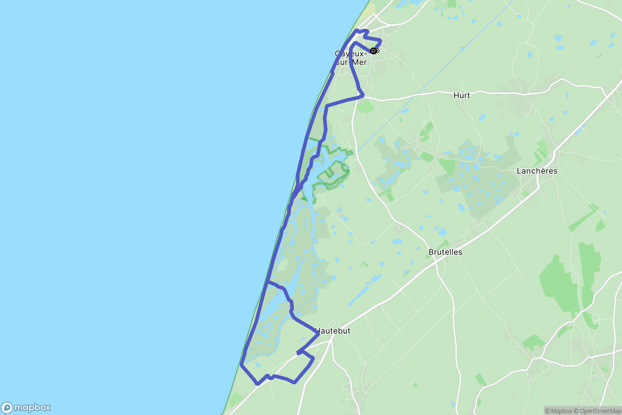 Cayeux-sur-Mer : carte du parcours de randonnée - France