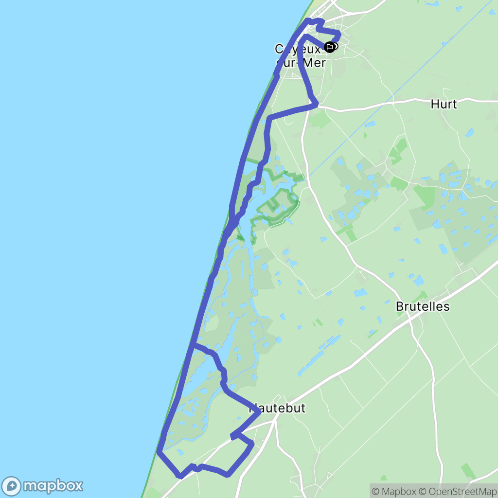 Cayeux-sur-Mer : carte du parcours de randonnée - France