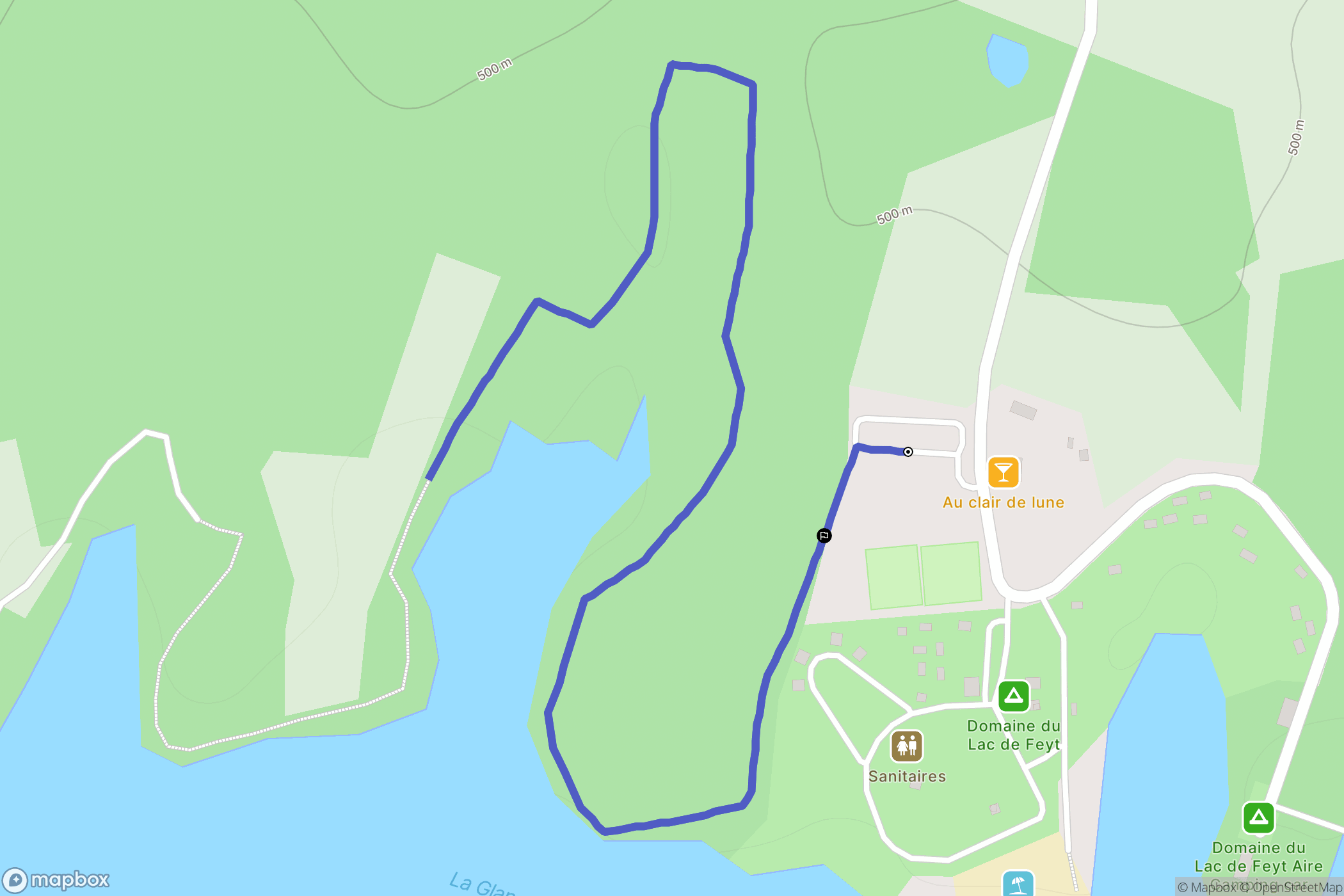 Servières-le-Château : carte du parcours de randonnée - France