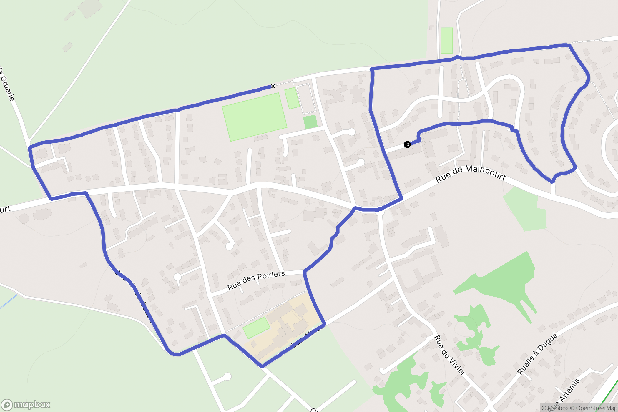 Longperrier : carte du parcours de randonnée - France