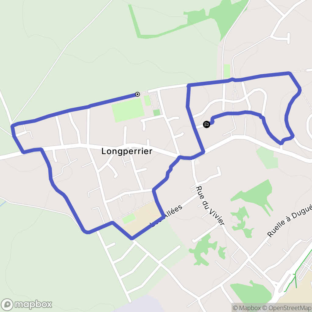 Longperrier : carte du parcours de randonnée - France