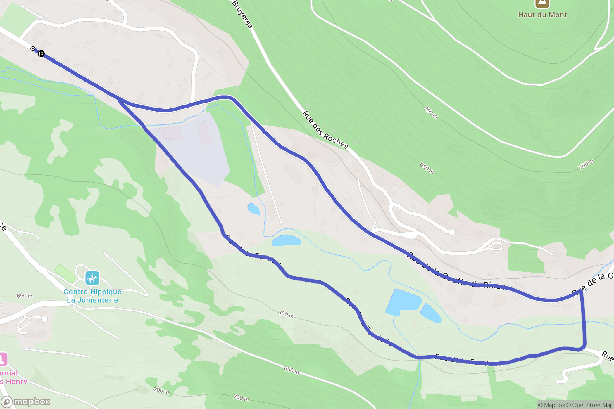 Saint-Maurice-sur-Moselle : carte du parcours de randonnée - France