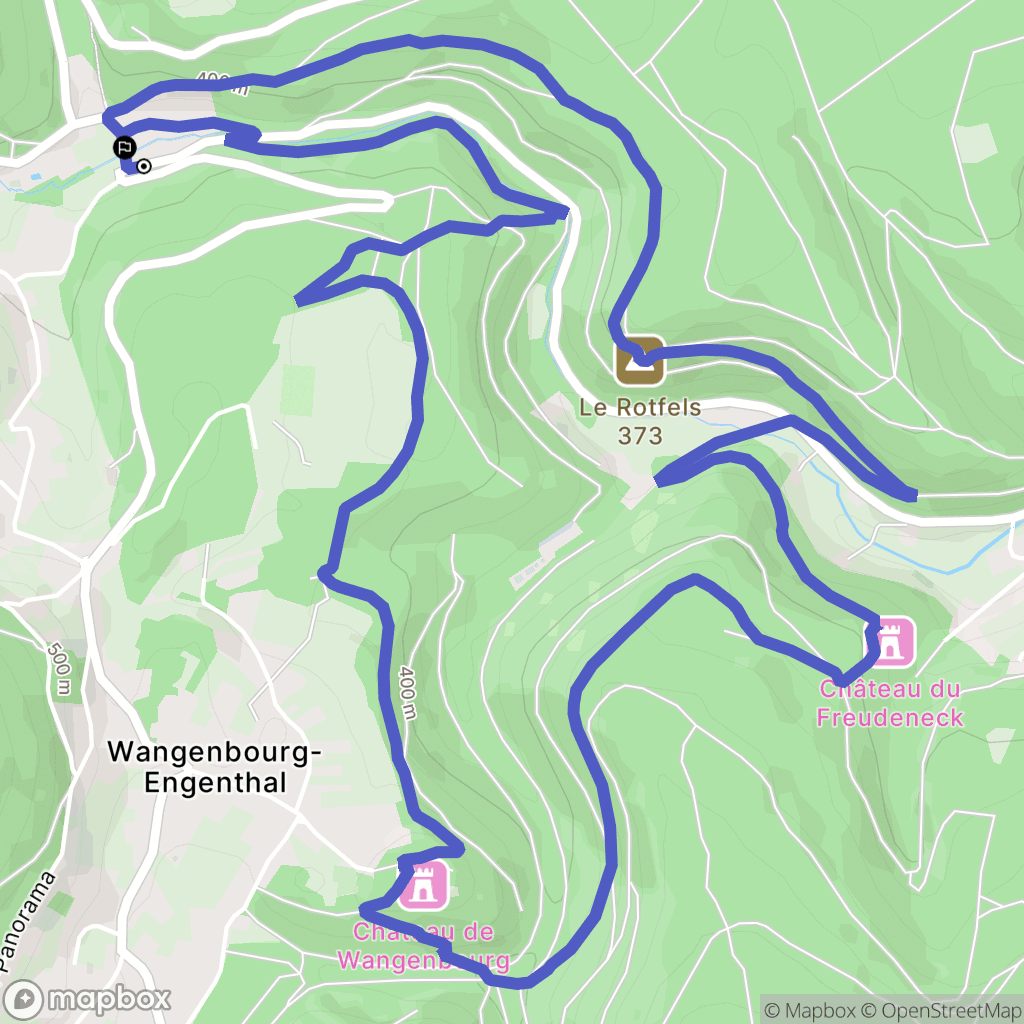 Wangenbourg-Engenthal : carte du parcours de randonnée - France