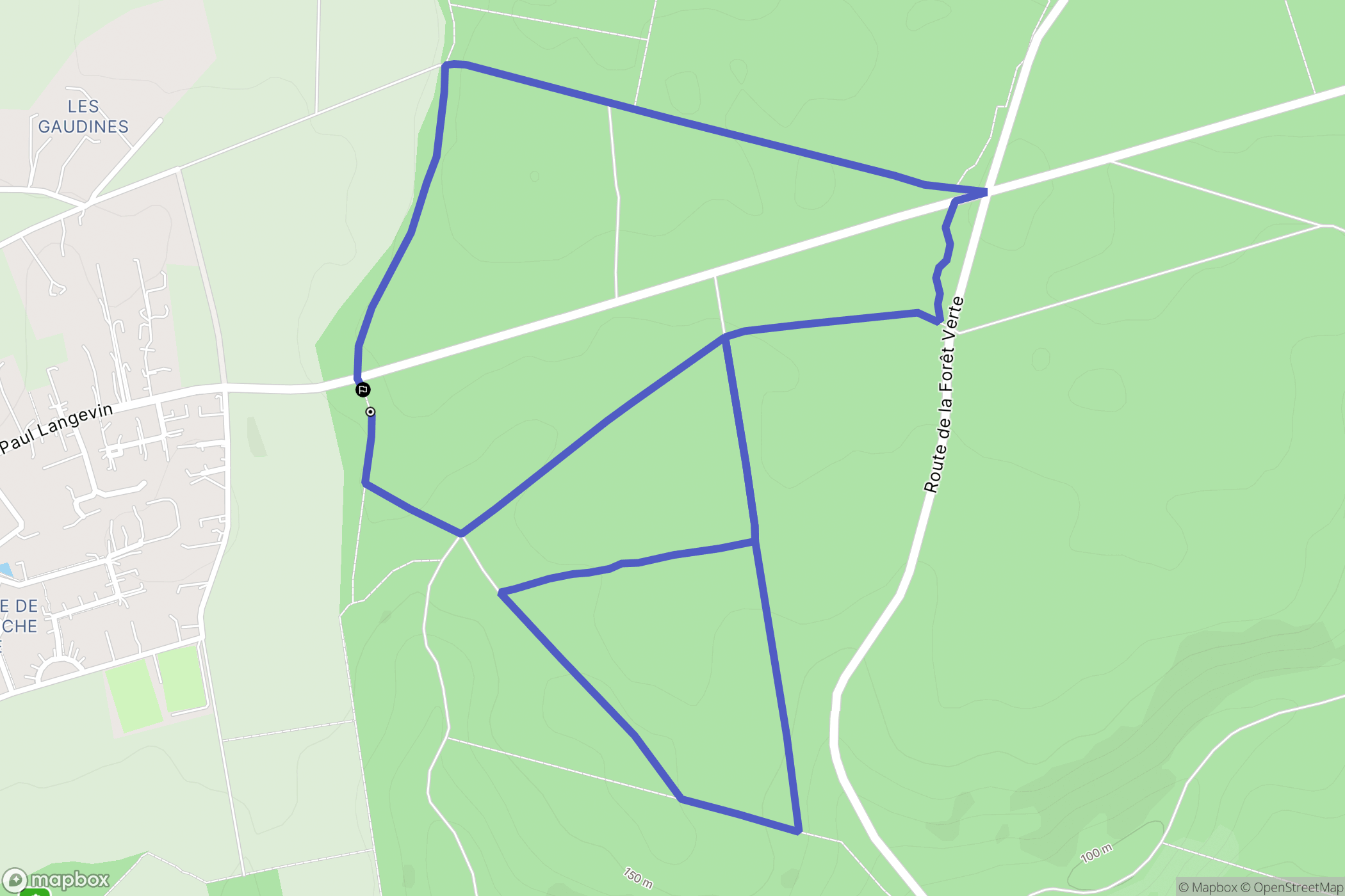 Houppeville : carte du parcours de randonnée - France