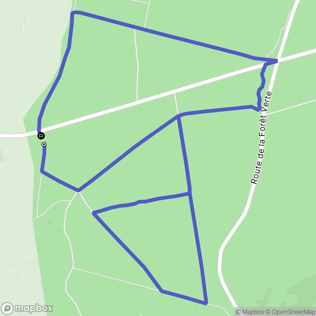 Houppeville : carte du parcours de randonnée - France