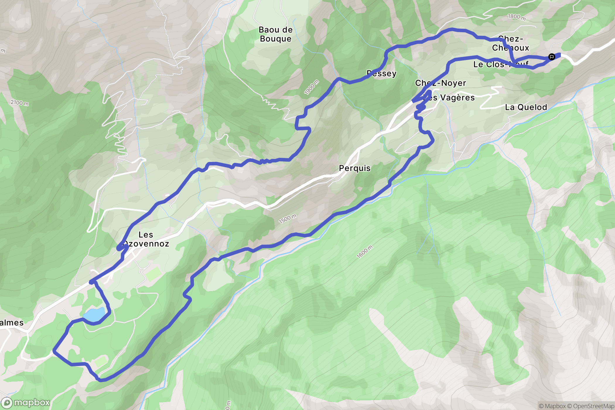  : carte du parcours de randonnée - Italy