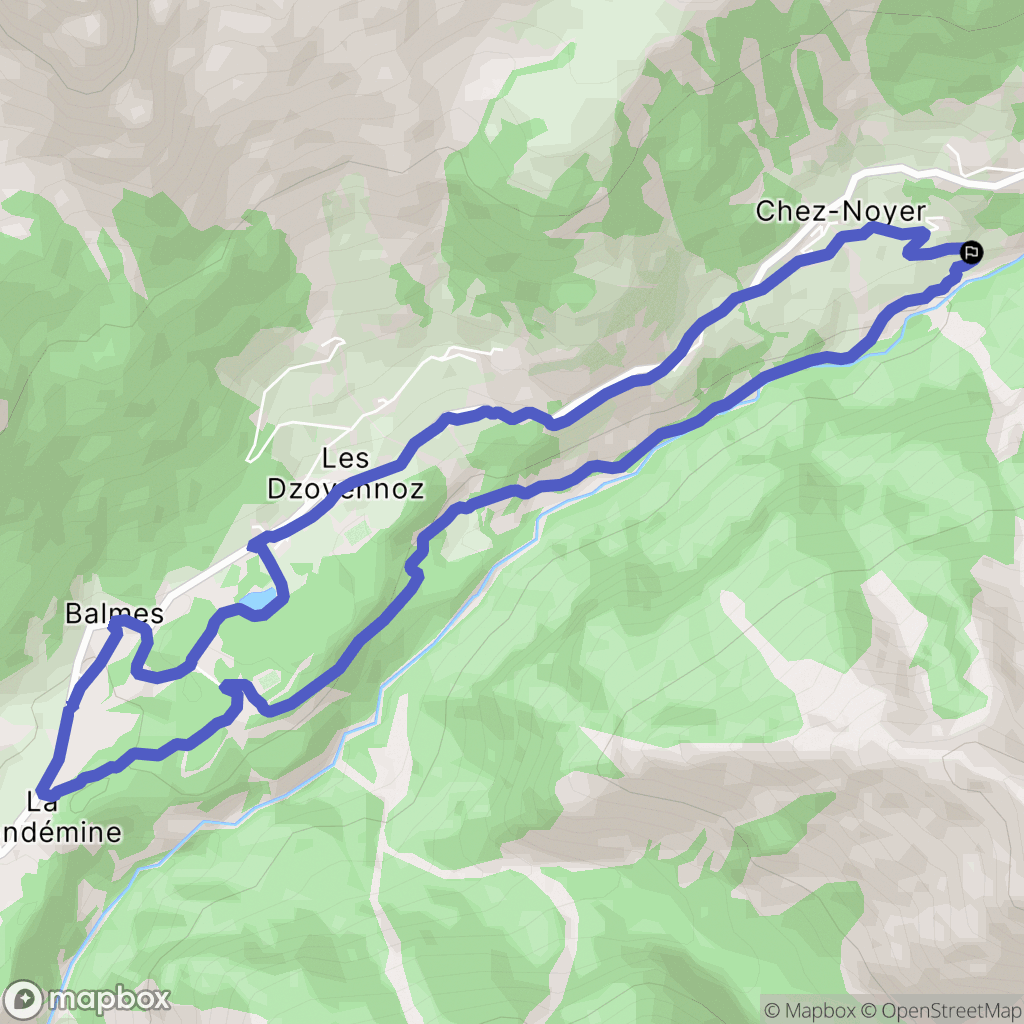 Lo Vianoz : carte du parcours de randonnée - Italy