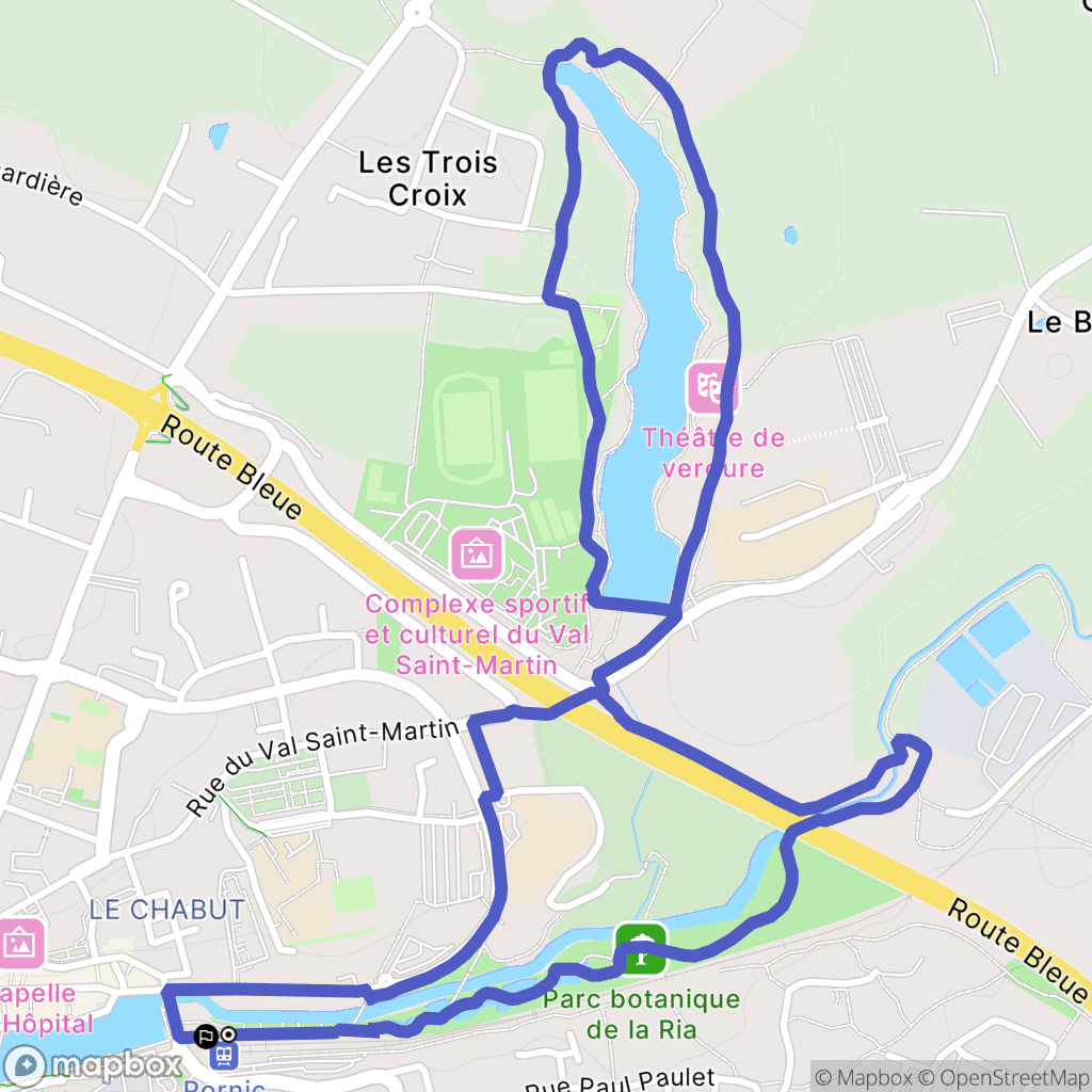 Pornic : carte du parcours de randonnée - France