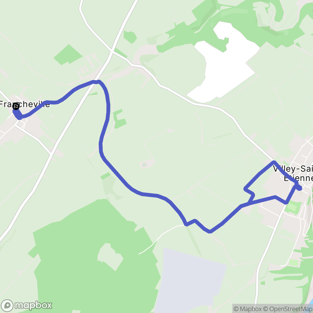 Francheville : carte du parcours de randonnée - France
