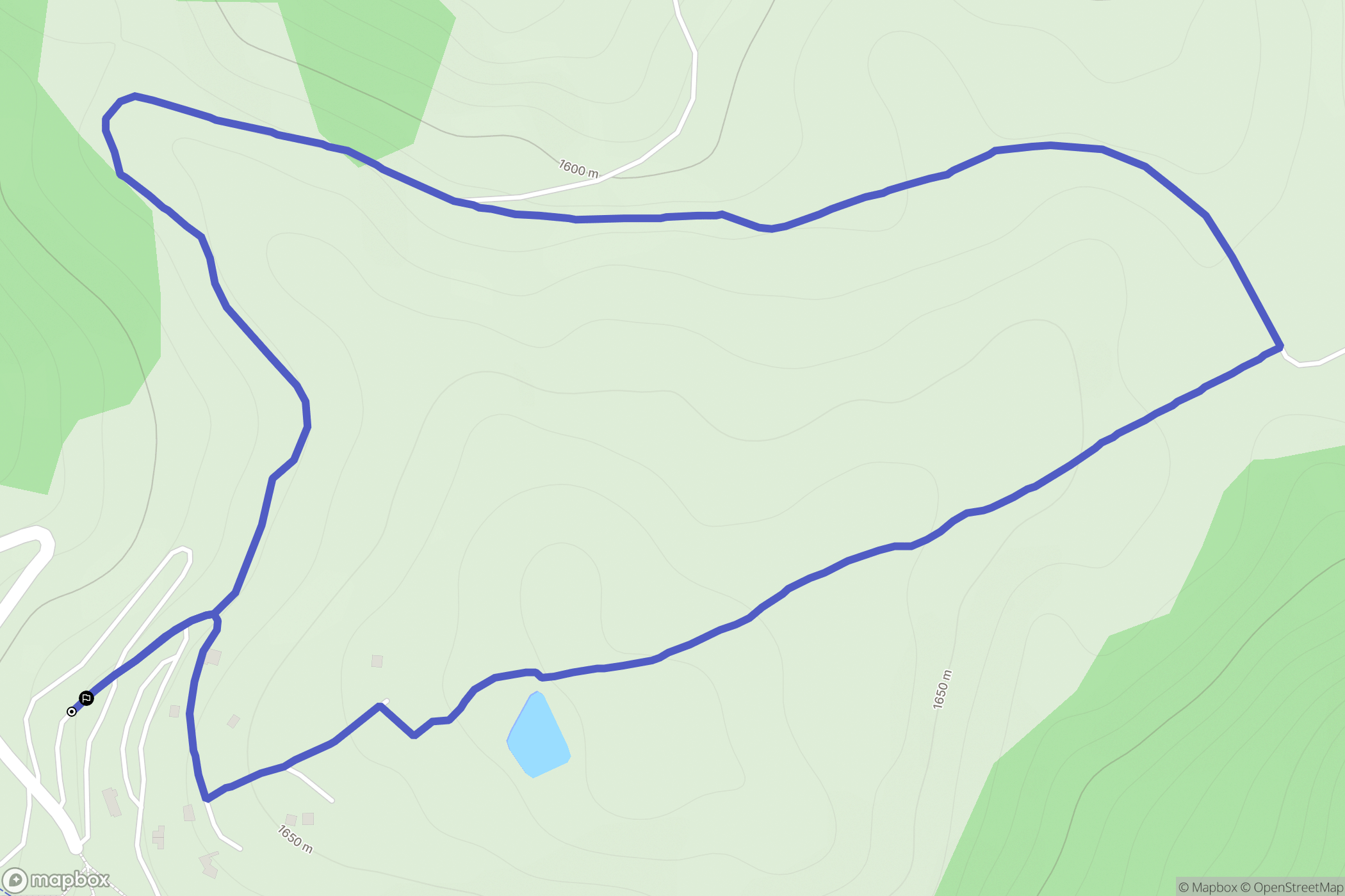 Camurac : carte du parcours de randonnée - France