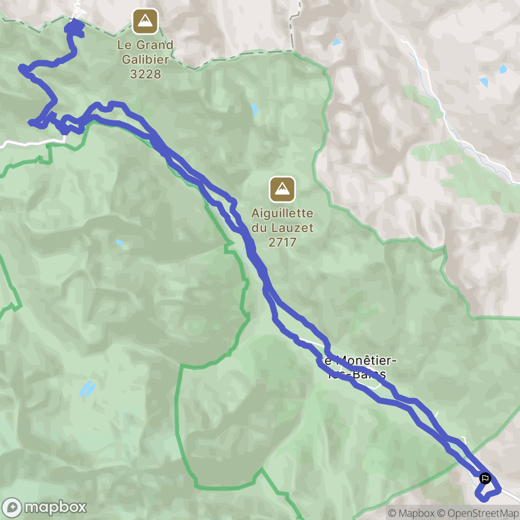La Salle-les-Alpes : carte du parcours de randonnée - France