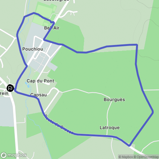 Garein : carte du parcours de randonnée - France