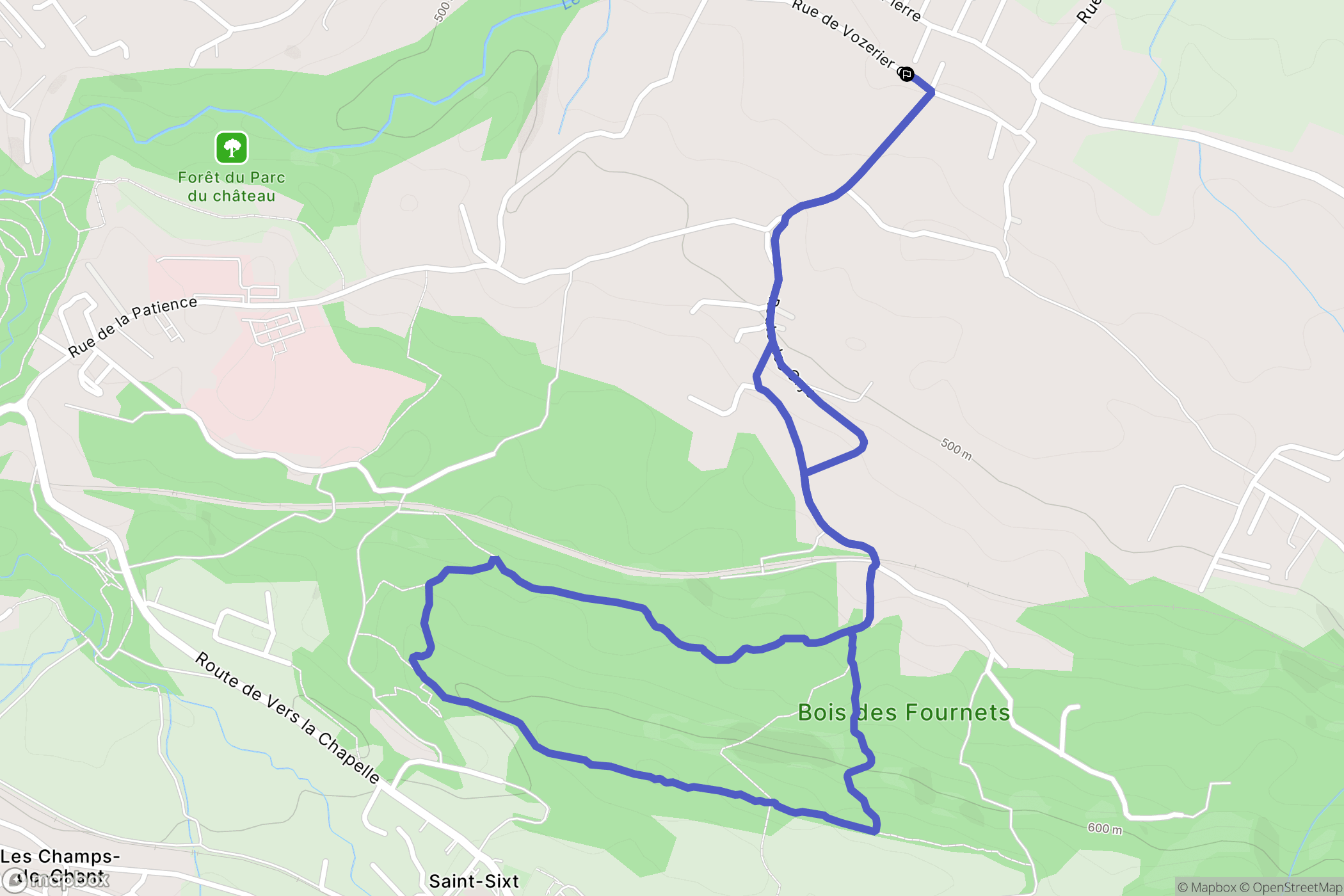 Amancy : carte du parcours de randonnée - France