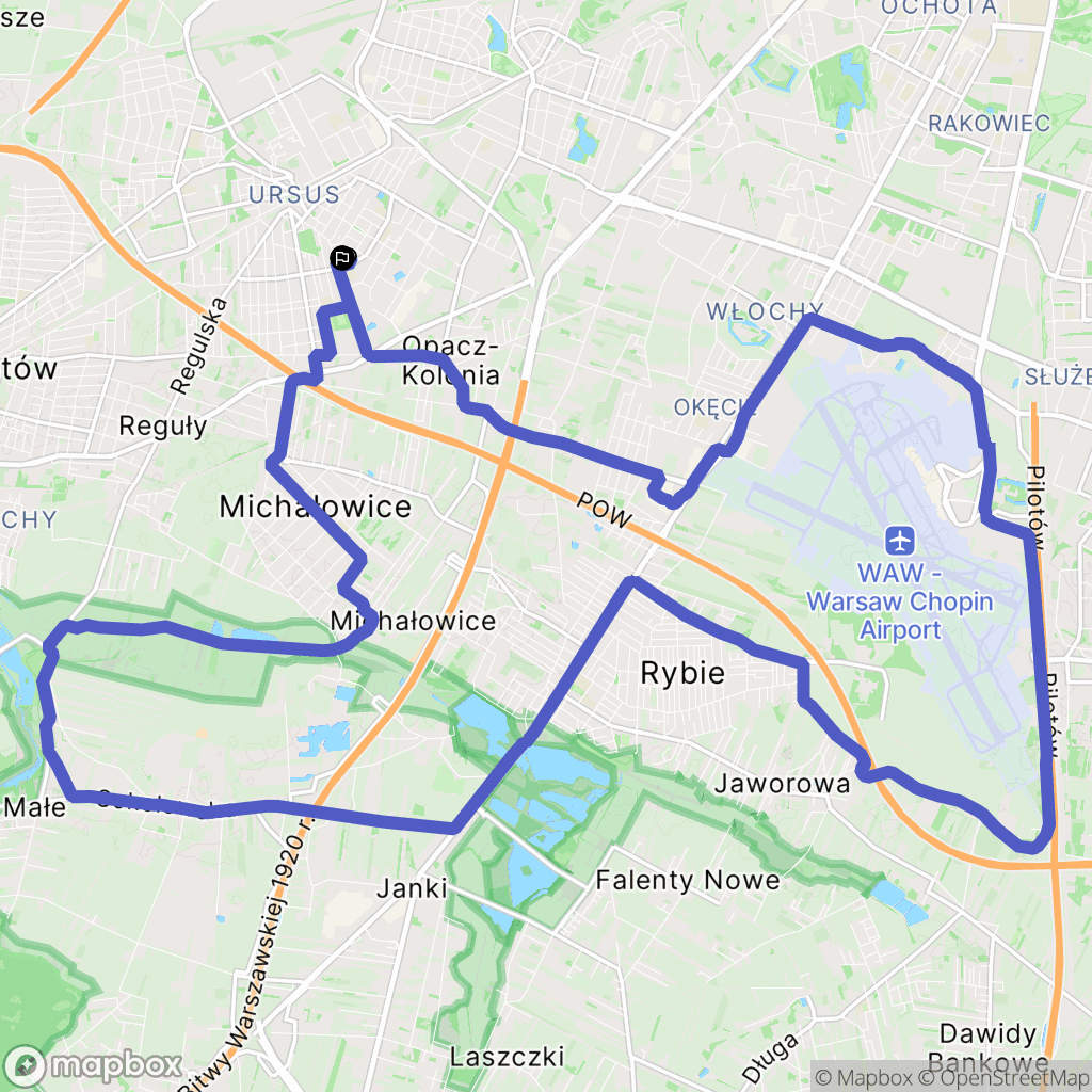 Warszawa: mapa trasy - Poland