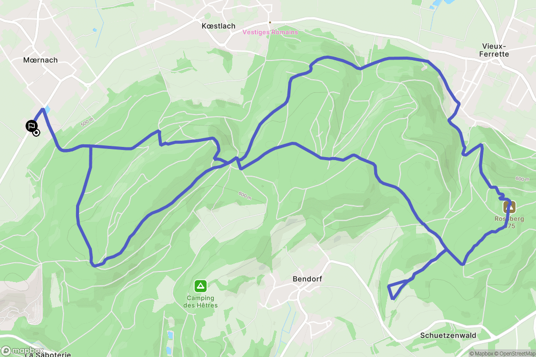 Mœrnach : carte du parcours de randonnée - France