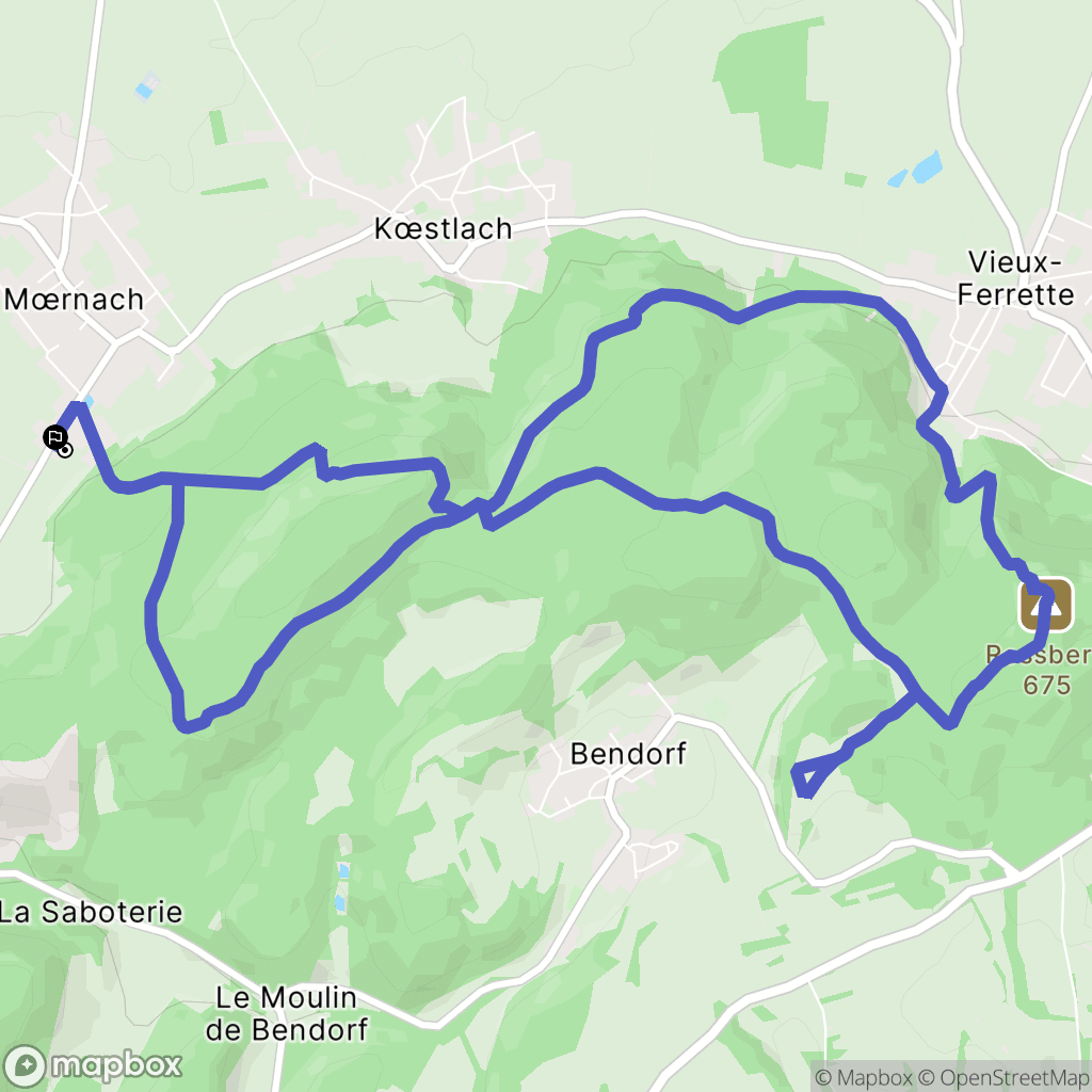 Mœrnach : carte du parcours de randonnée - France