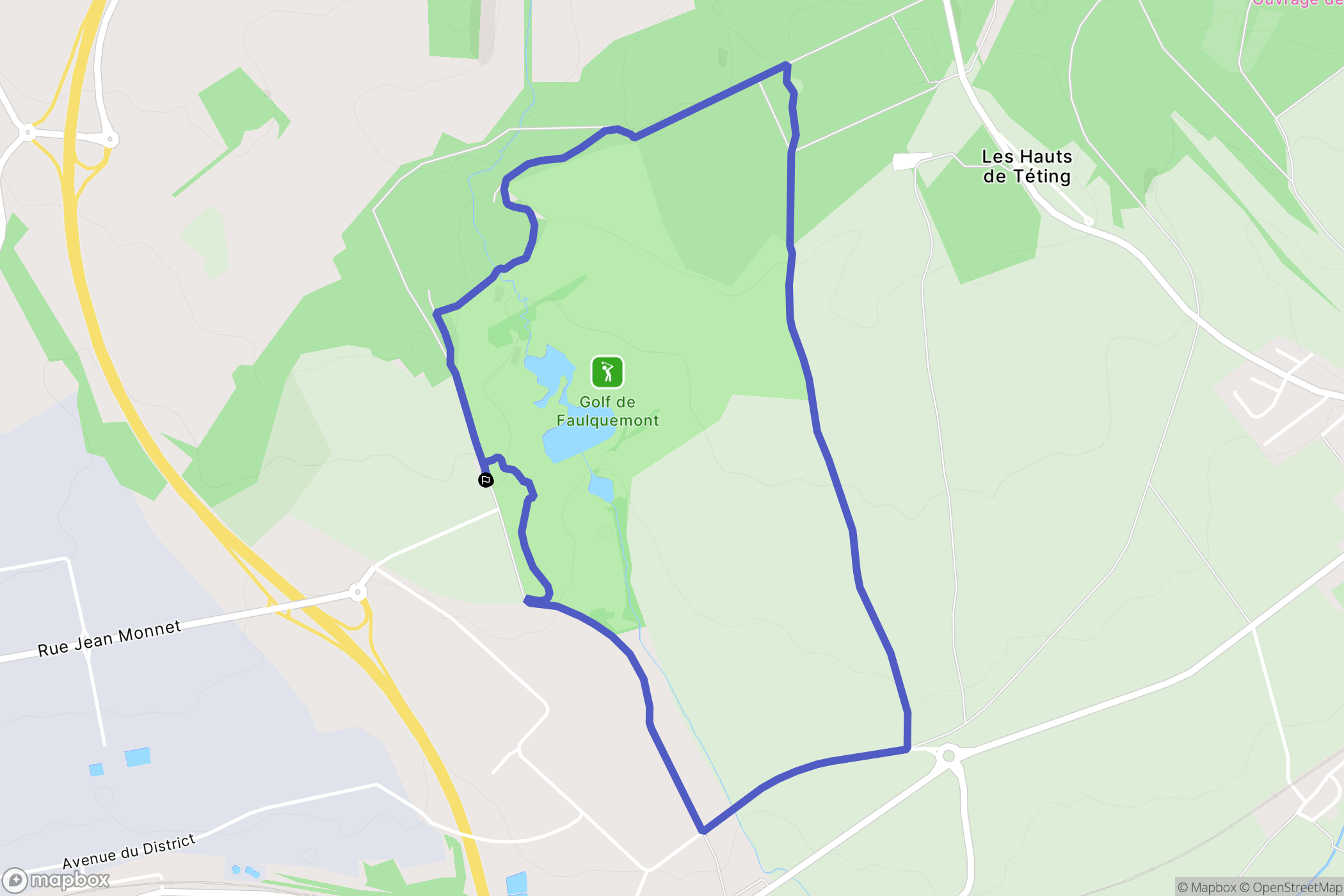 Pontpierre : carte du parcours de randonnée - France