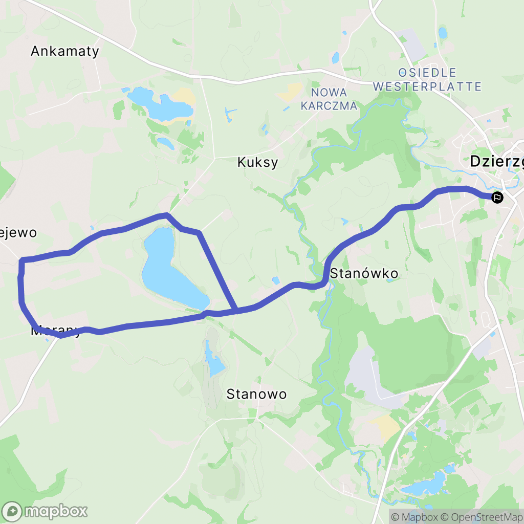 Dzierzgoń: mapa trasy - Poland