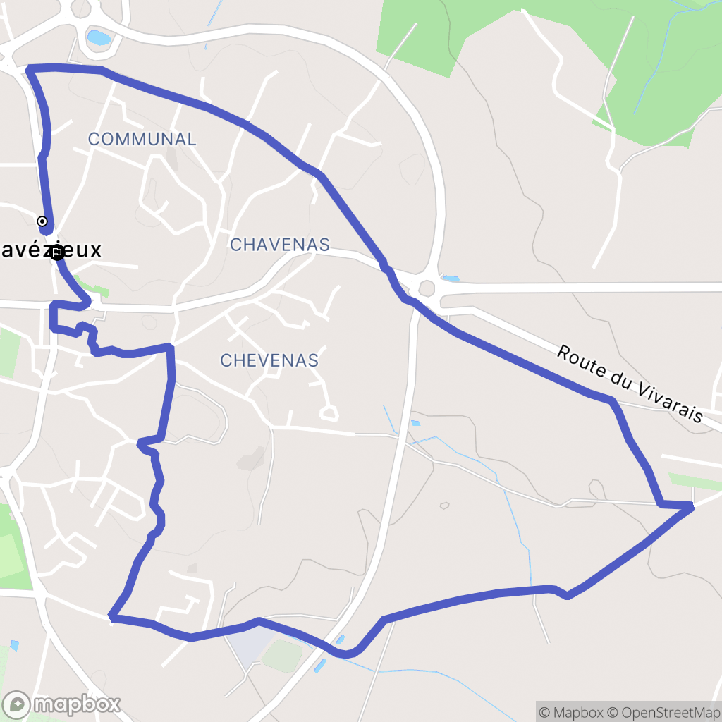 Davézieux : carte du parcours de randonnée - France