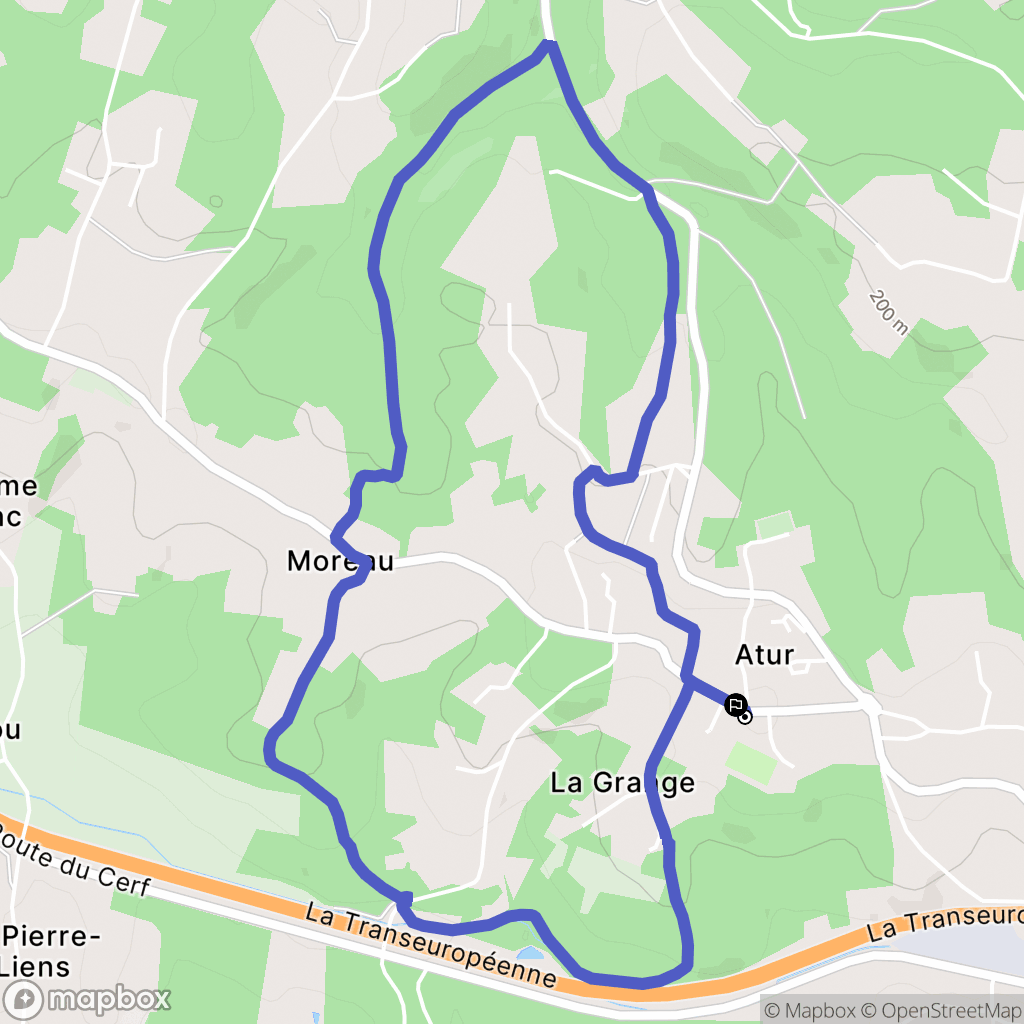 Boulazac Isle Manoire : carte du parcours de randonnée - France
