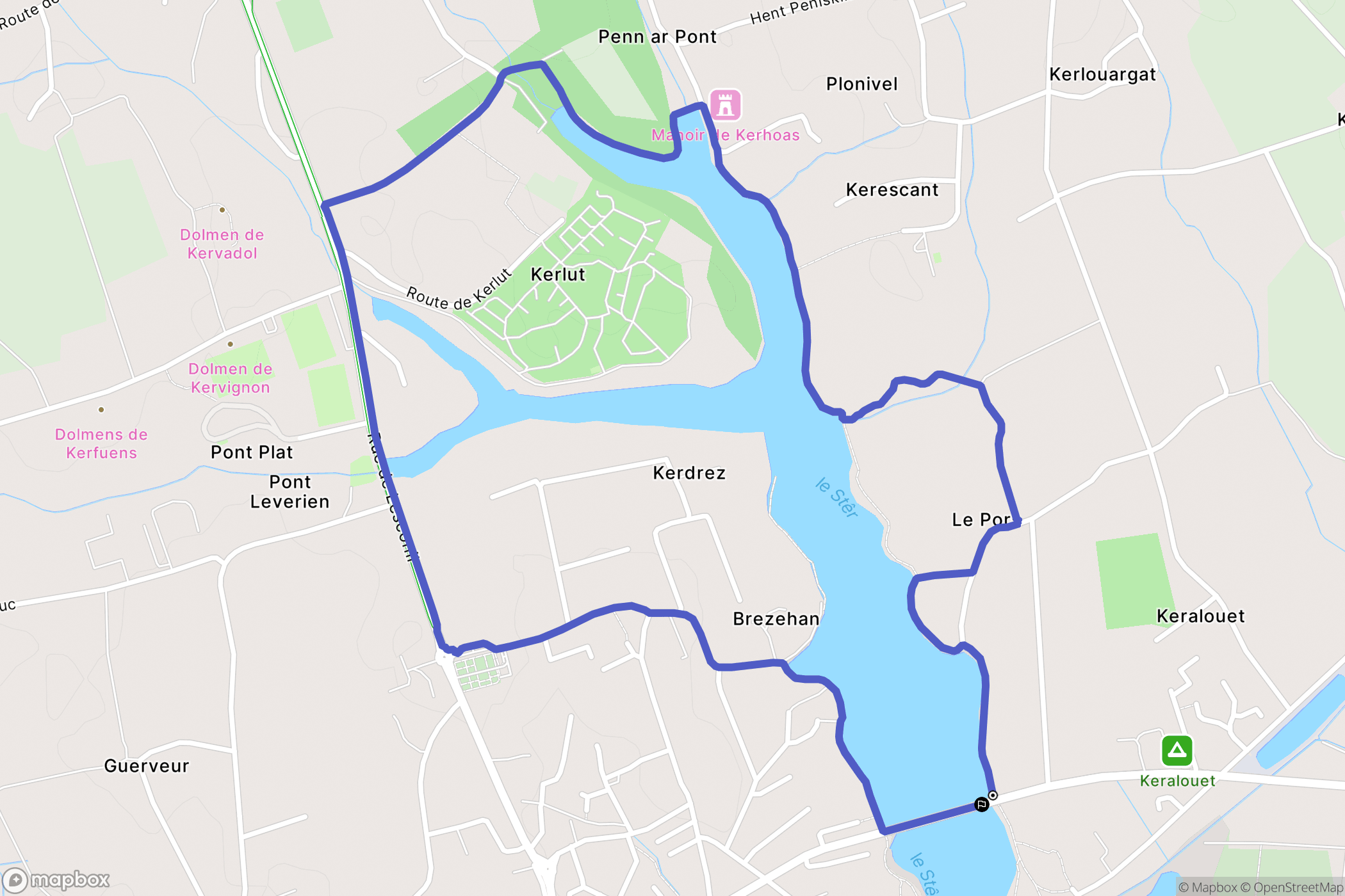 Plobannalec-Lesconil : carte du parcours de randonnée - France