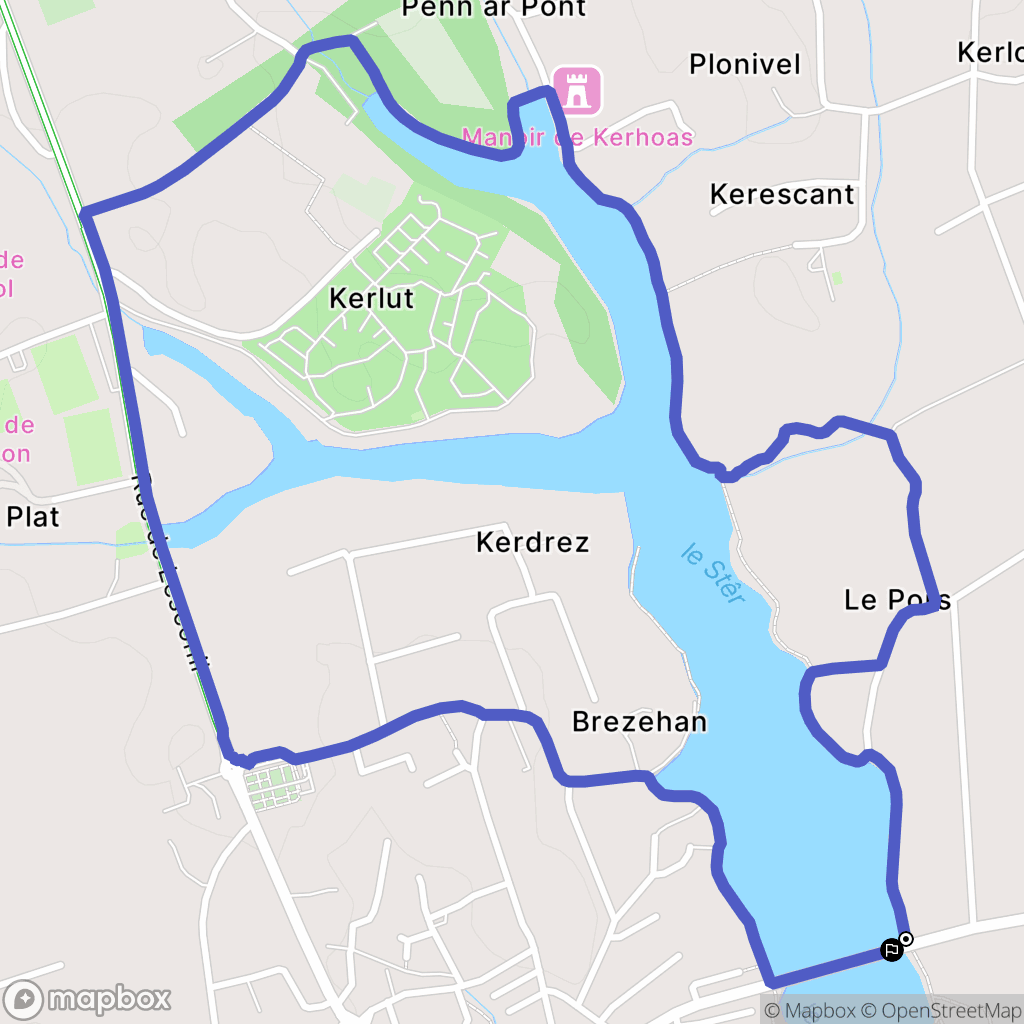 Plobannalec-Lesconil : carte du parcours de randonnée - France