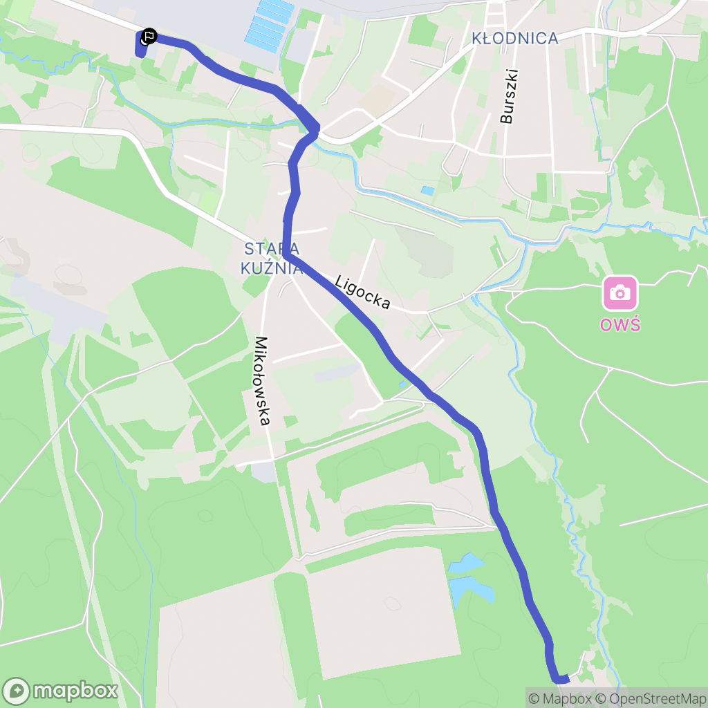 Ruda Śląska: mapa trasy - Poland