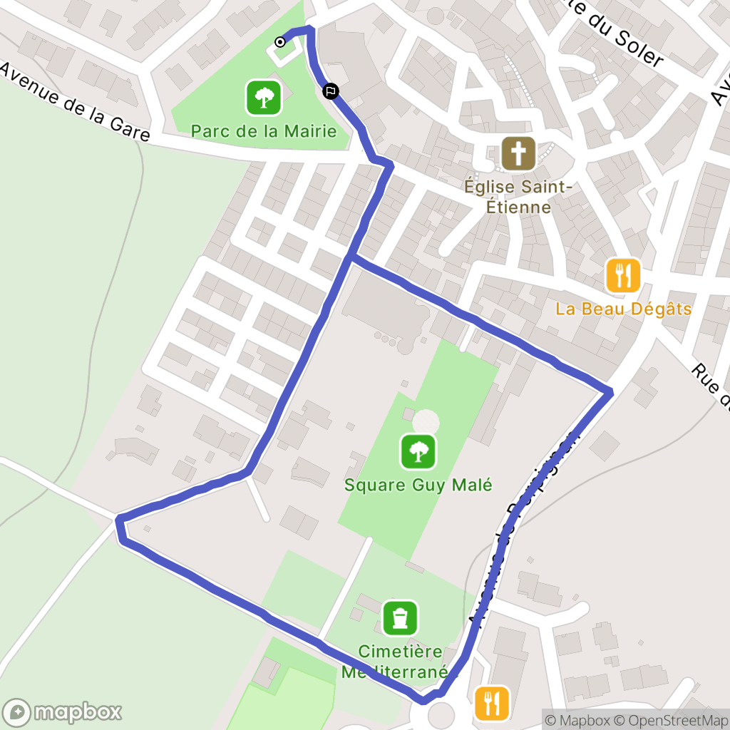 Ponteilla : carte du parcours de randonnée - France