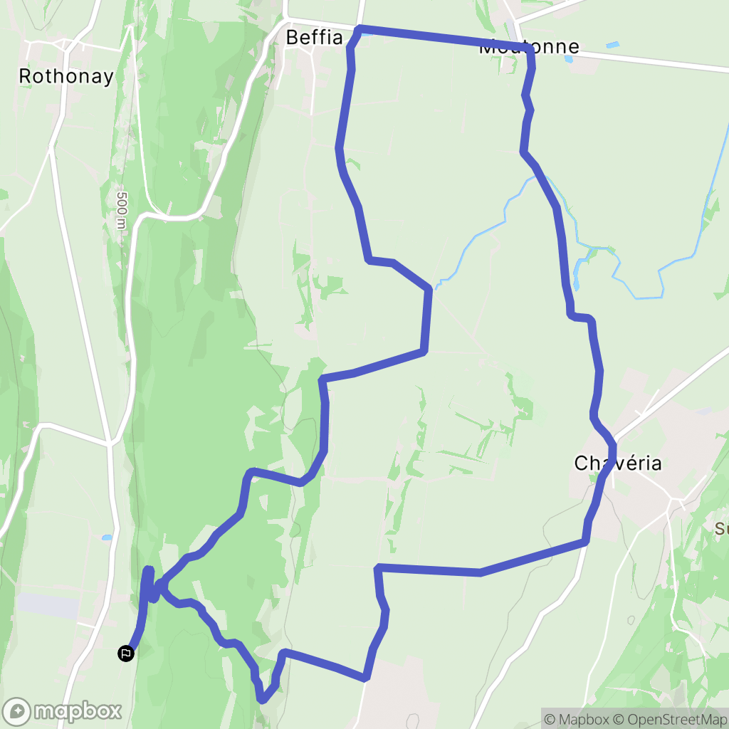 Rothonay : carte du parcours de randonnée - France