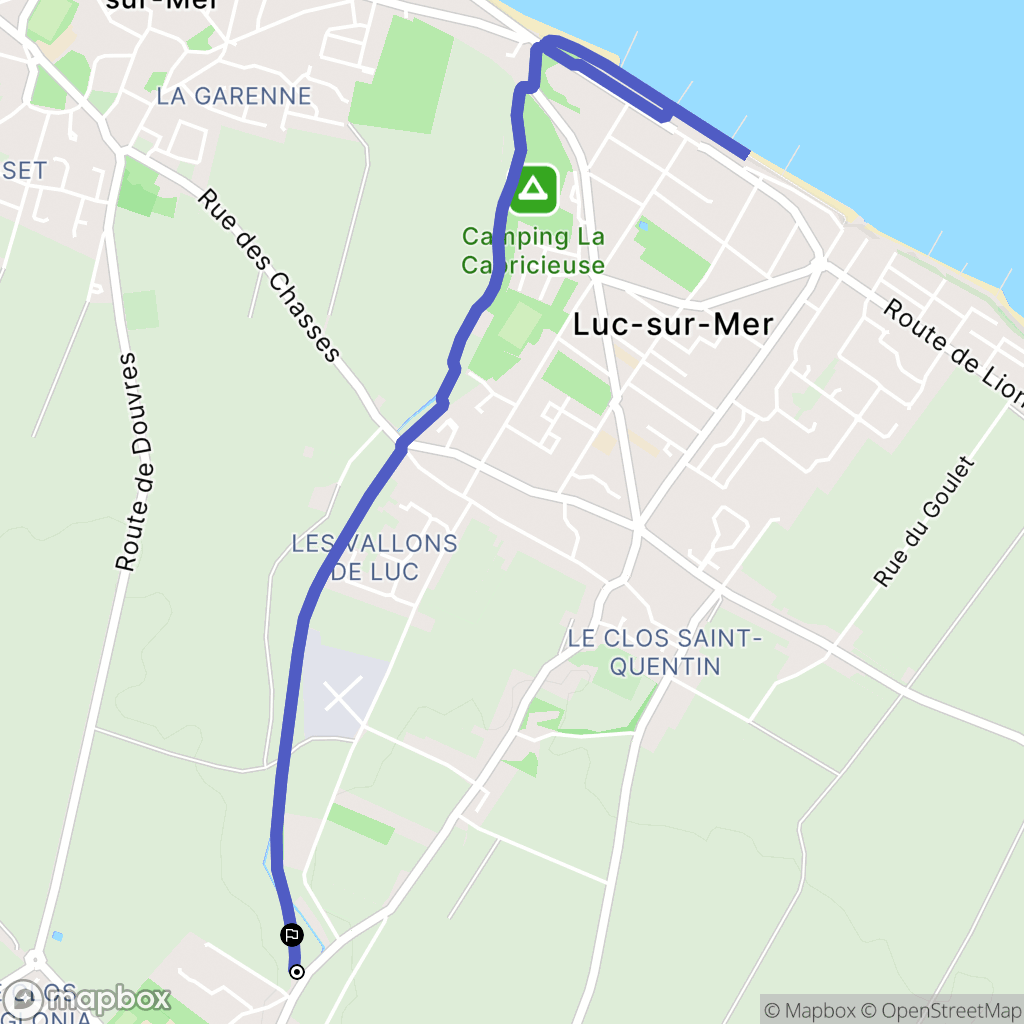 Luc-sur-Mer : carte du parcours de randonnée - France
