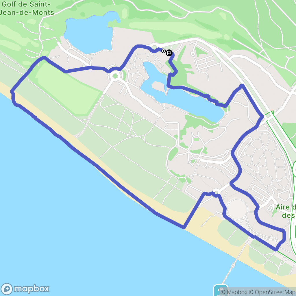 Saint-Jean-de-Monts : carte du parcours de randonnée - France