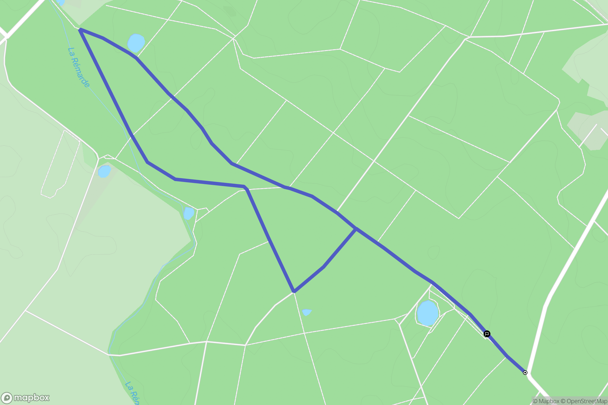 Clairefontaine-en-Yvelines : carte du parcours de randonnée - France
