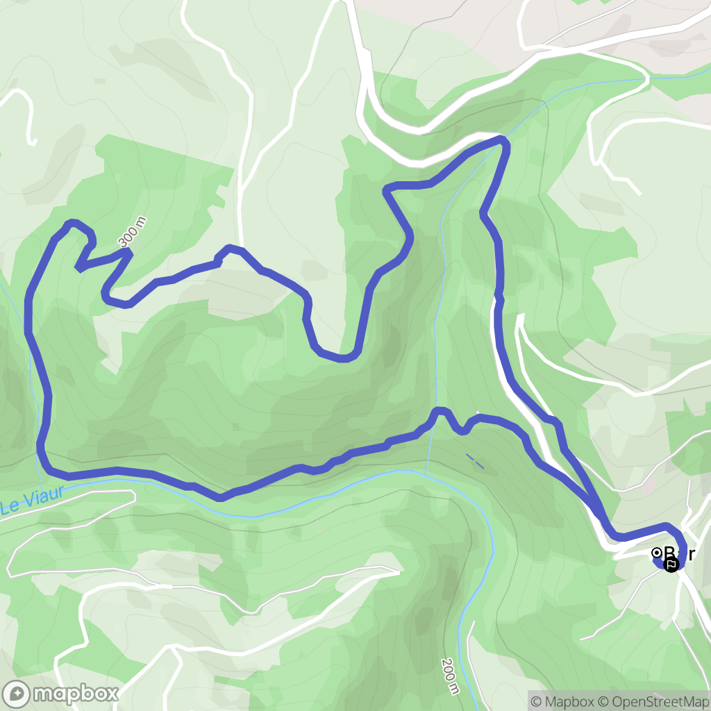 Bor-et-Bar : carte du parcours de randonnée - France