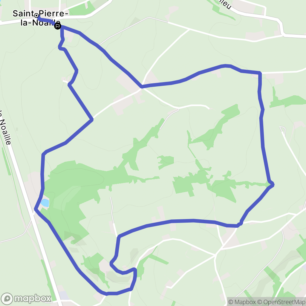 Saint-Pierre-la-Noaille : carte du parcours de randonnée - France